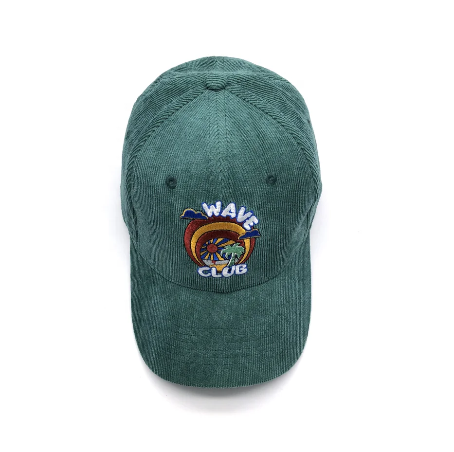 fashion 6 panel custom embroidery corduroy baseball cap