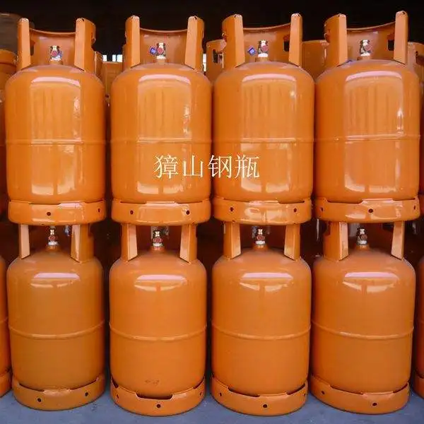 Zhangshan steel with valved 12.5kg gas cylinders LPG gas tanks are used for camping cooking