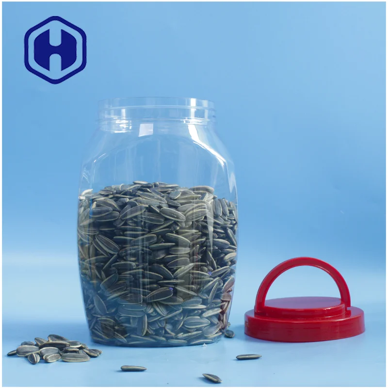 1800ml large wide open mouth plastic food jar for cookies peanuts
