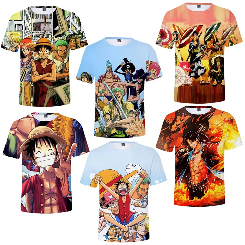 2023 camisas de poliester para sublimation one piece luffy anime digital print shirt 3d t shirts designs one piece tee shirt