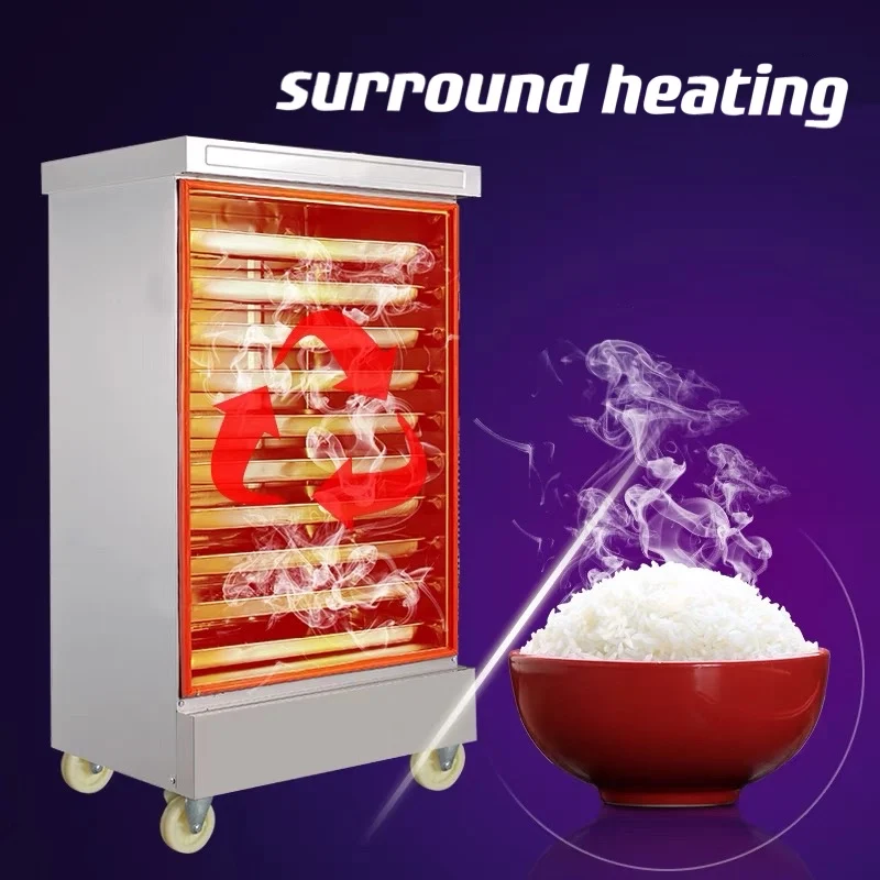 electric or gas 24 trays commercial electric rice cooker steamer with digital controller electric rice steamer for restaurant