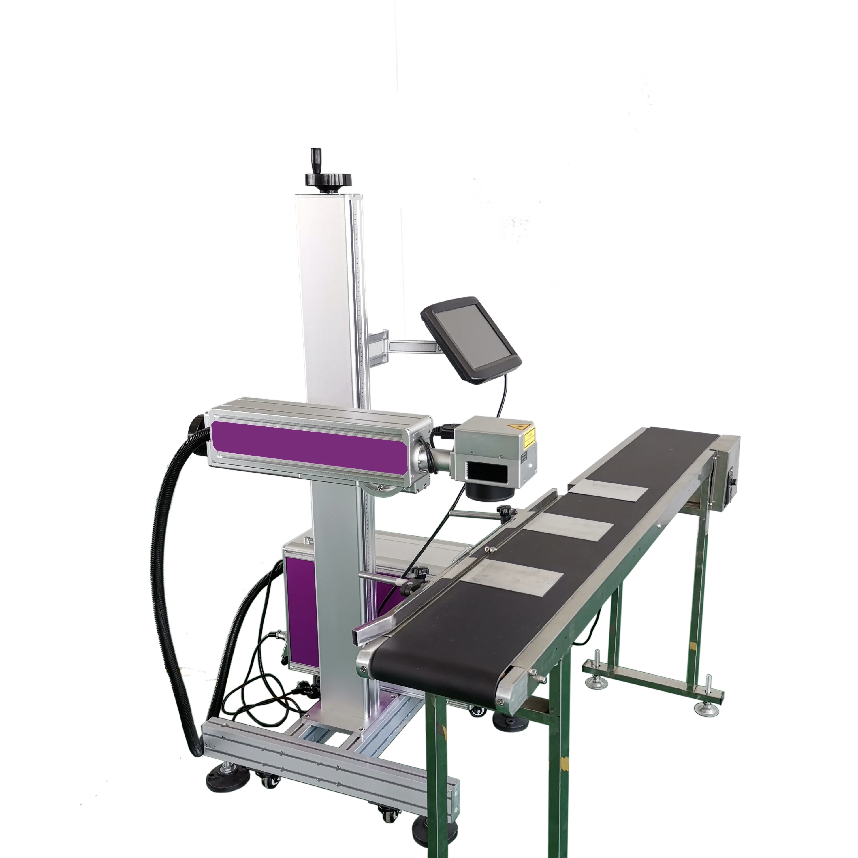Laser Marking Expiring Date Code 30w Production Line Flying Optical Machine