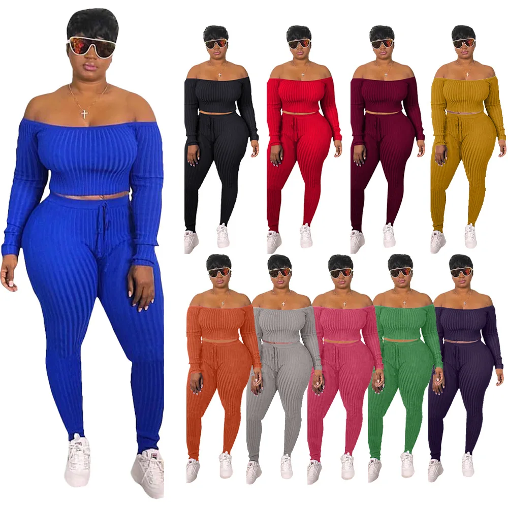 2022 Top Ropa De Mujeres Plus Size Womens Clothing Fashion Women Fall Clothes High Quality Outfits Two Piece Set Women
