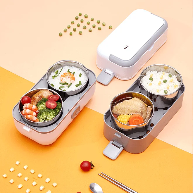 Electric Heated Lunch Box Portable Bento Boxes Heating Heater Food Warmer Container Heater Rice Container
