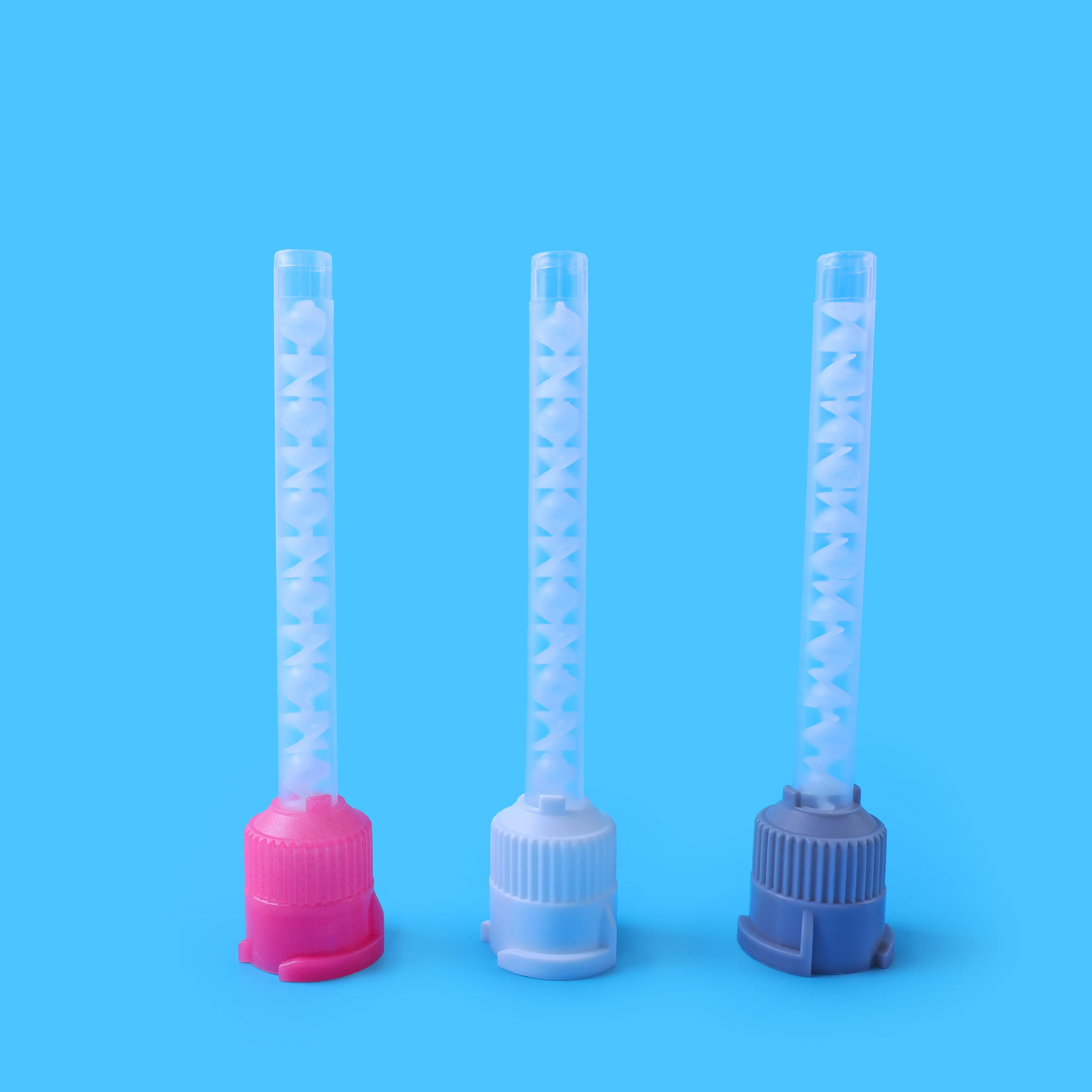 Dental Silicone Rubber Conveying Head Disposable Mixing tips Color Tube Impression Materials Dentistry Tool