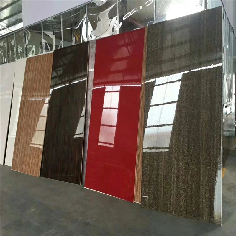 PET high glossy Mirror surface MDF board 16mm 18mm used for cabinet