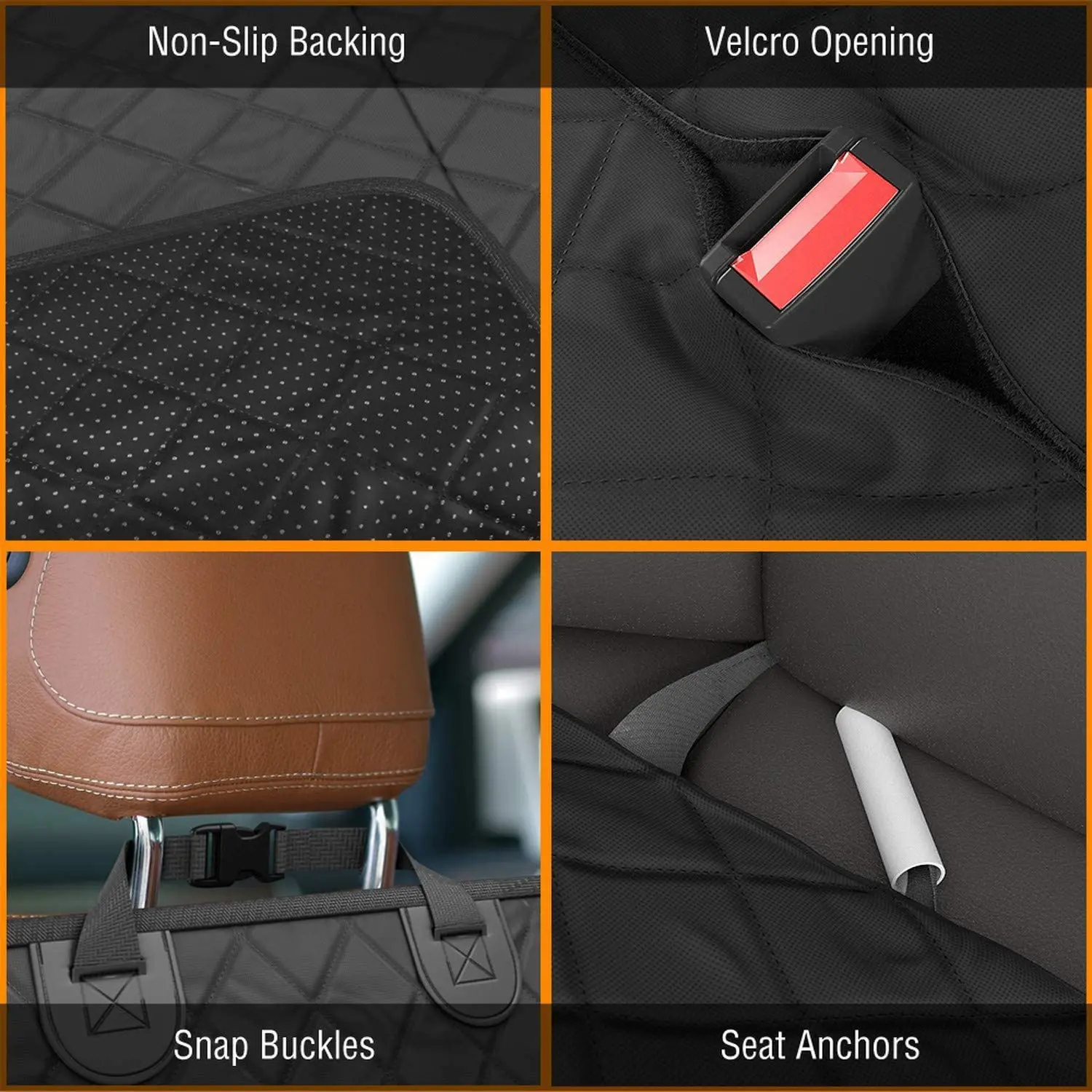 Wholesale Custom Logo Waterproof Pet Car Seat Cover Luxury Pet Back Car Seat Cover For Dog Traveling