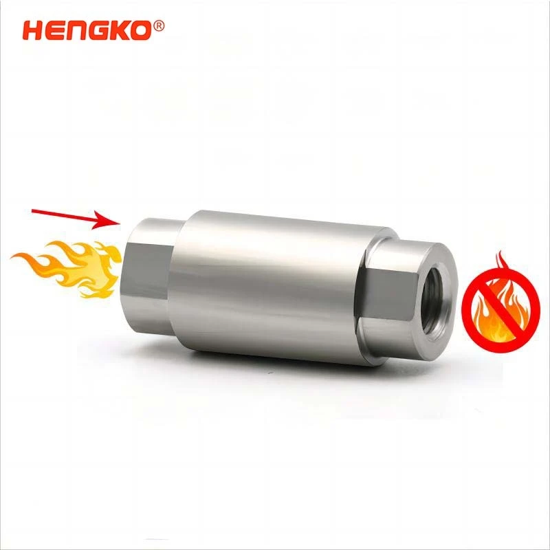 HENGKO Flame Arrestor Stainless Steel Gas Safety Device Check Valves Flammable Gas Flashback Arrestor for Acetylene or LPG line