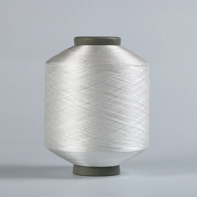 Optical White twist polyester yarn for woven label Prices Semi dull fdy filament 150 denier polyester yarn fdy 75 36
