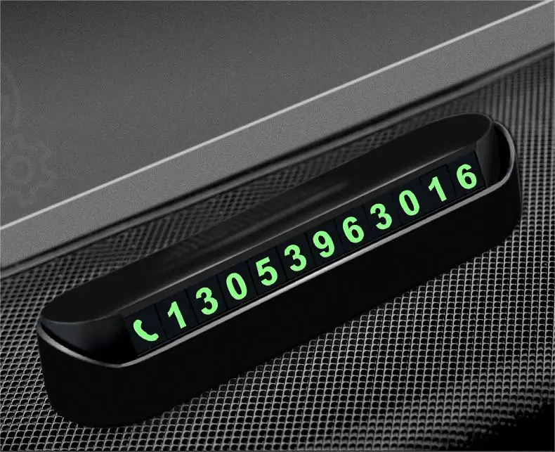 ABS Car Parking Phone Number For Parking Shed Styling Luminous Phone Number Car Silicone Parking Number