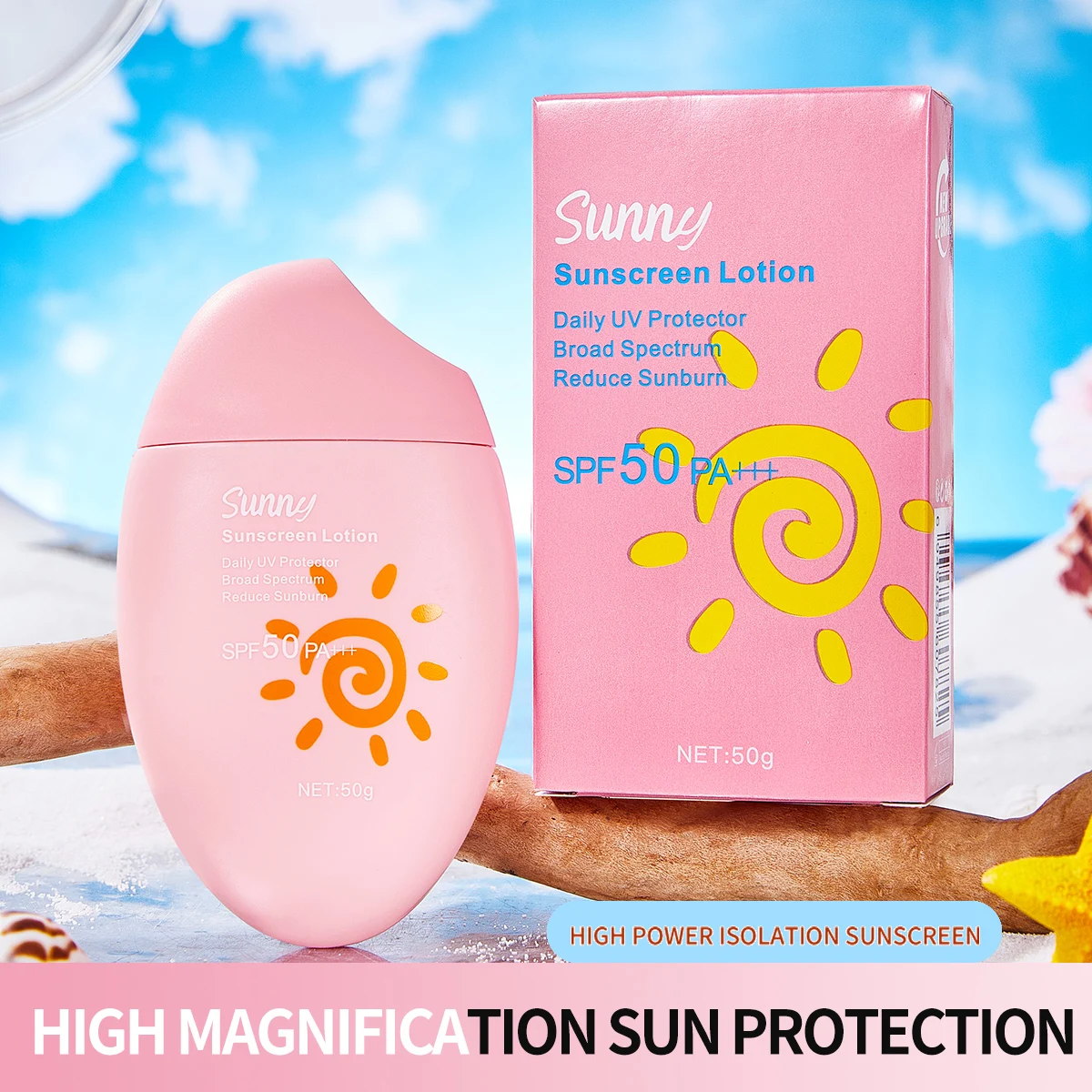 Custom Sunscreen Gel Isolation Facial Protector Sun Block Manufacturer SPF50 PA+++ Tanning Protection Cream Mineral UV Damage