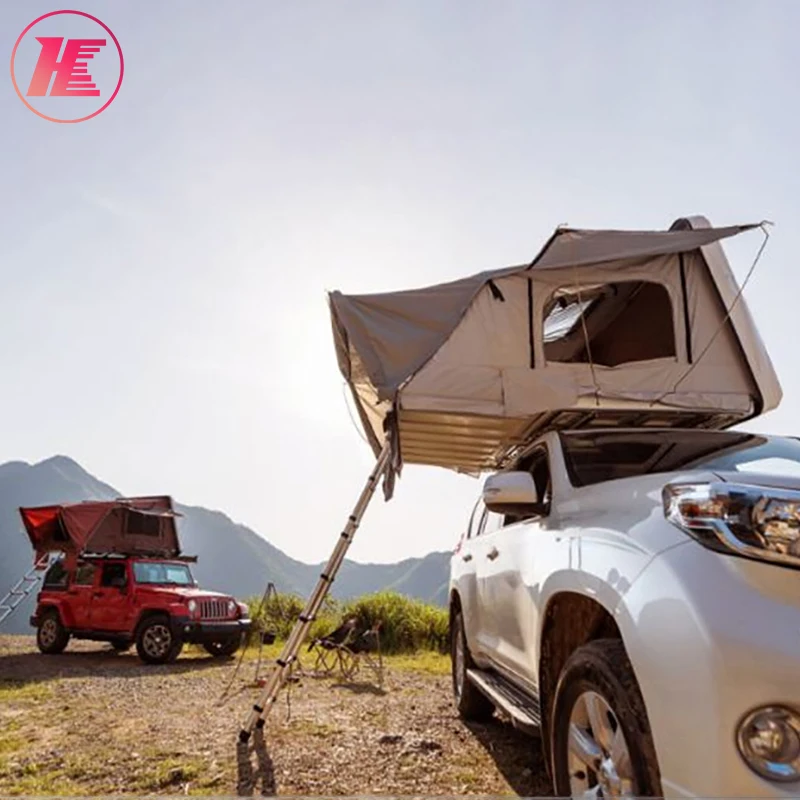 Outdoor Travel 3-4 Person Rooftop Tent Camping Car Roof Top Tent Car Awning Tent For Wholesale