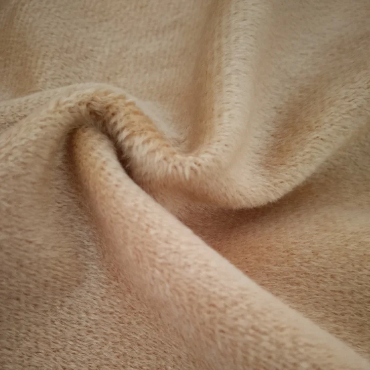 Upholstery vendors super soft imitation velvet solid dyed brushed fabric