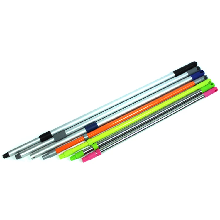 Customized Adjustable Mop Stick Aluminum Telescopic Extension Handle Pole Extendable For Cobweb Duster Cleaning Brush