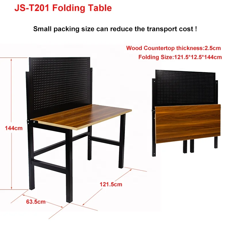 High Quality Anti-static Folding Working Table  With Solid Rubber Wood  And Mass-producible for Living and Working