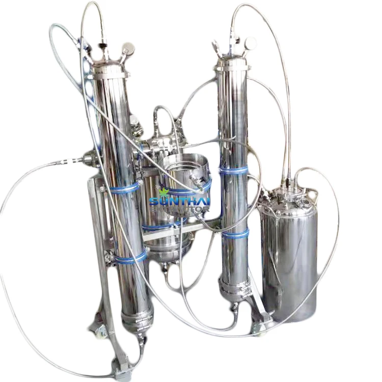 Stainless Steel Rack Mounted hydrocarbon extractor Machine With Solvent Recovery tank and collection tank
