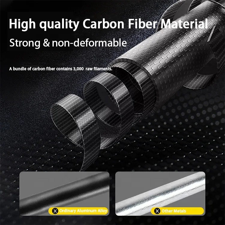 Hot Sale 3-Section Walking Stick Telescopic Hiking Stick Lightweight Carbon Fiber Trekking Pole