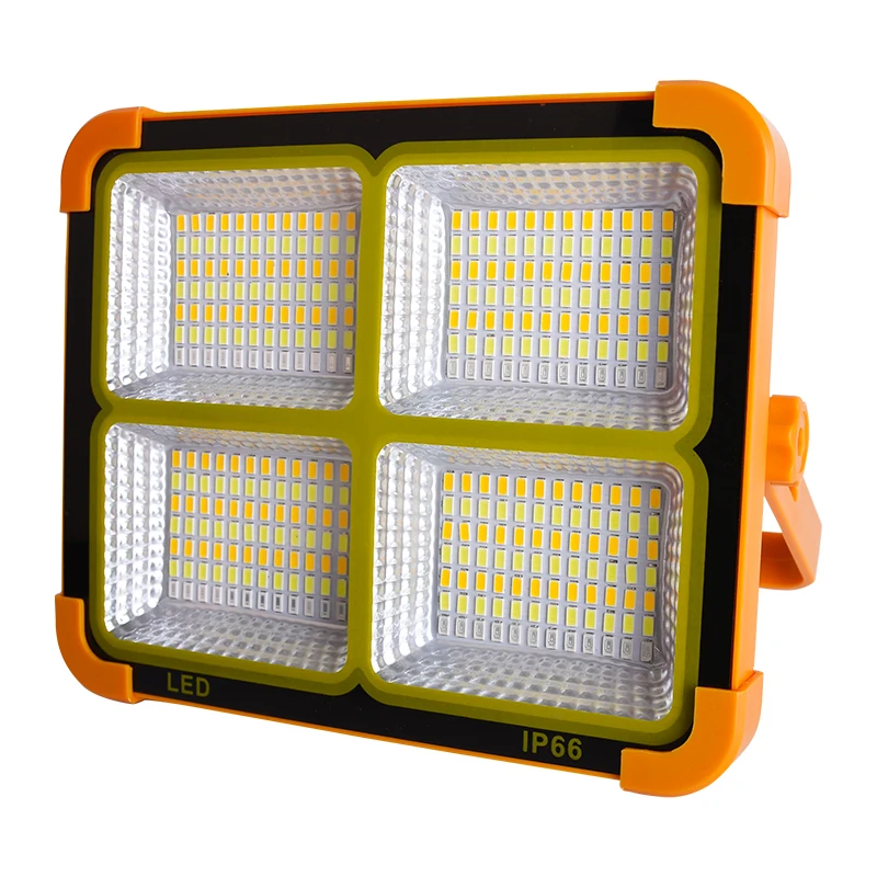 300W 500W 1000W 2000W High Brightness 3rd Gear Dimming Outdoor Portable Rechargeable LED Solar Flood Light