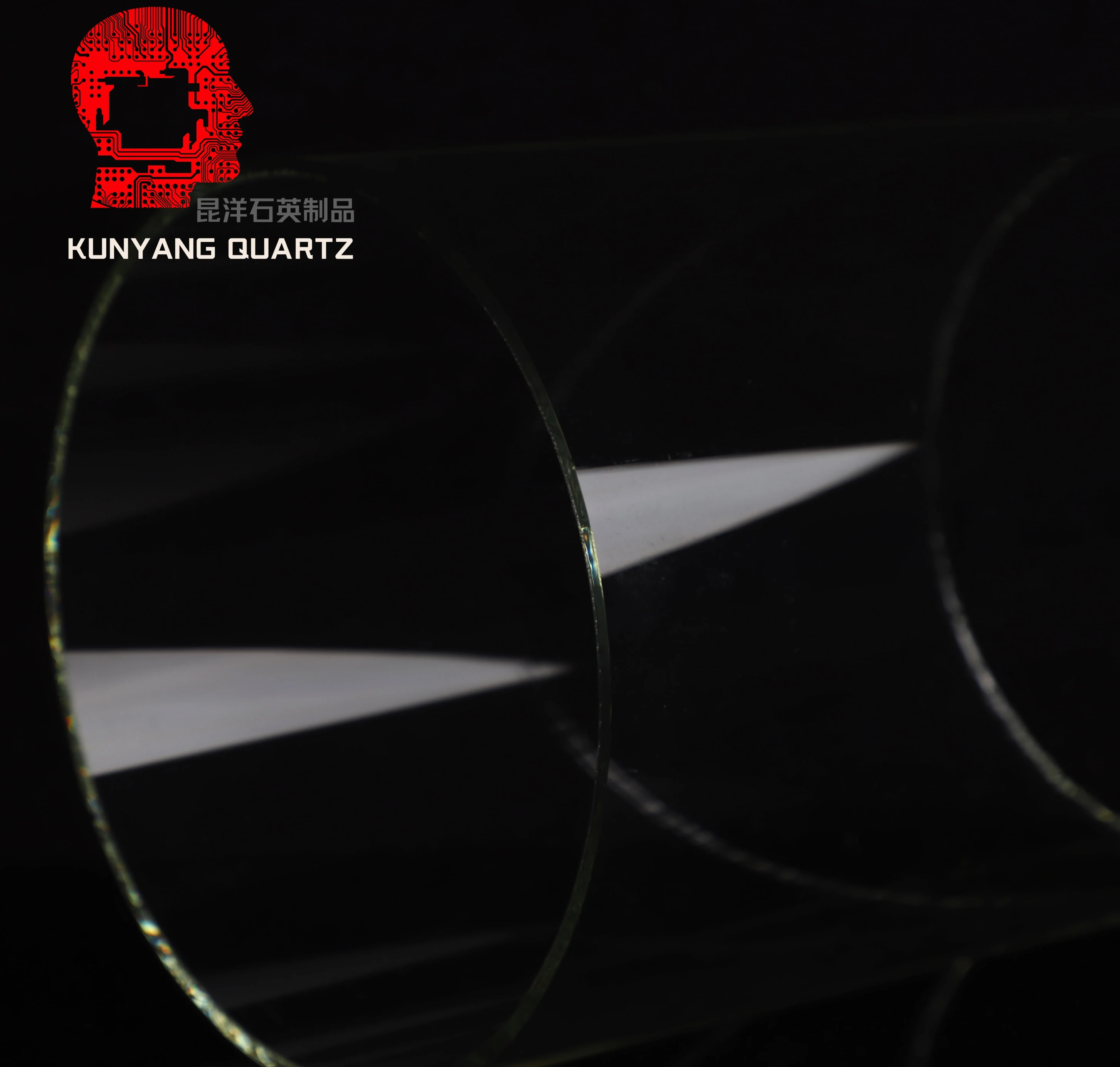 kunyang heat resistance transparent quartz glass tube High-temperature large diameter quartz tube