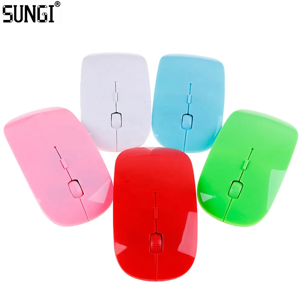 Лидер продаж, дешевая рекламная ультратонкая Беспроводная оптическая мышь 2,4G для компьютера, для ноутбука Apple, логотип на заказ