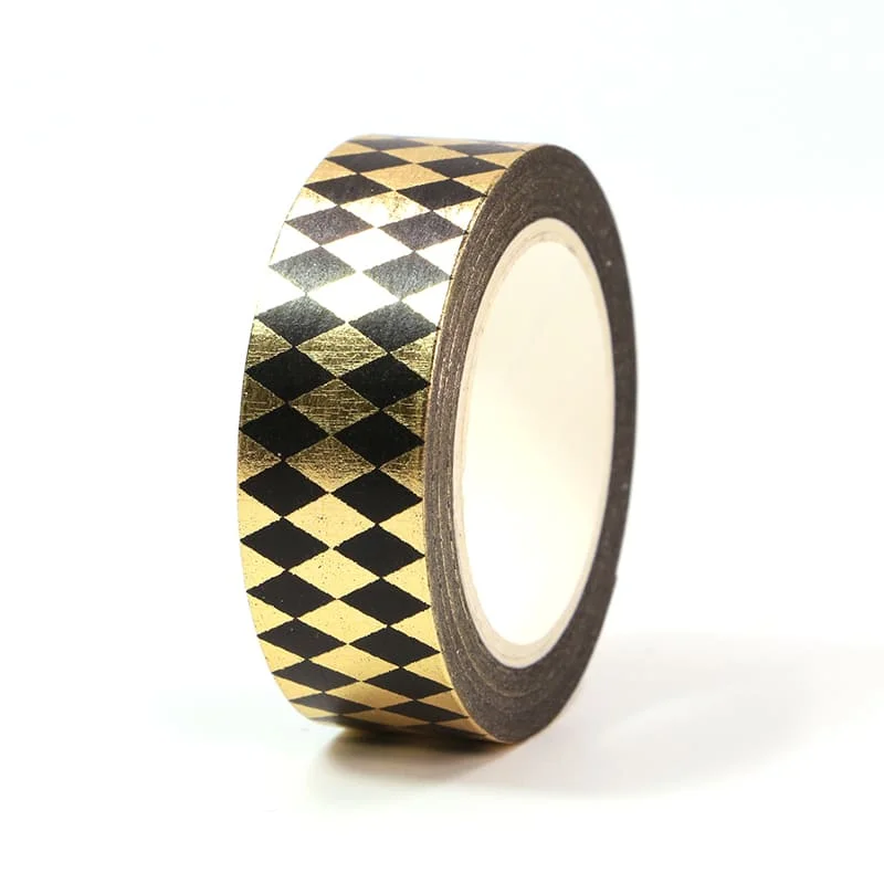 Gold Foil Box Sealing Washi Tape Custom Printed Gift Wrapping Tape