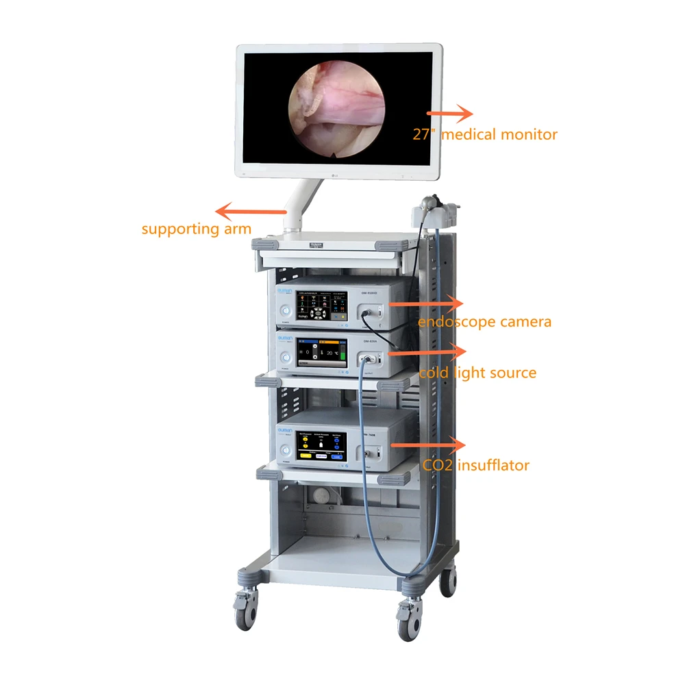 Hospital medical endoscopy cart trolley Endoscopic system trolley for sale