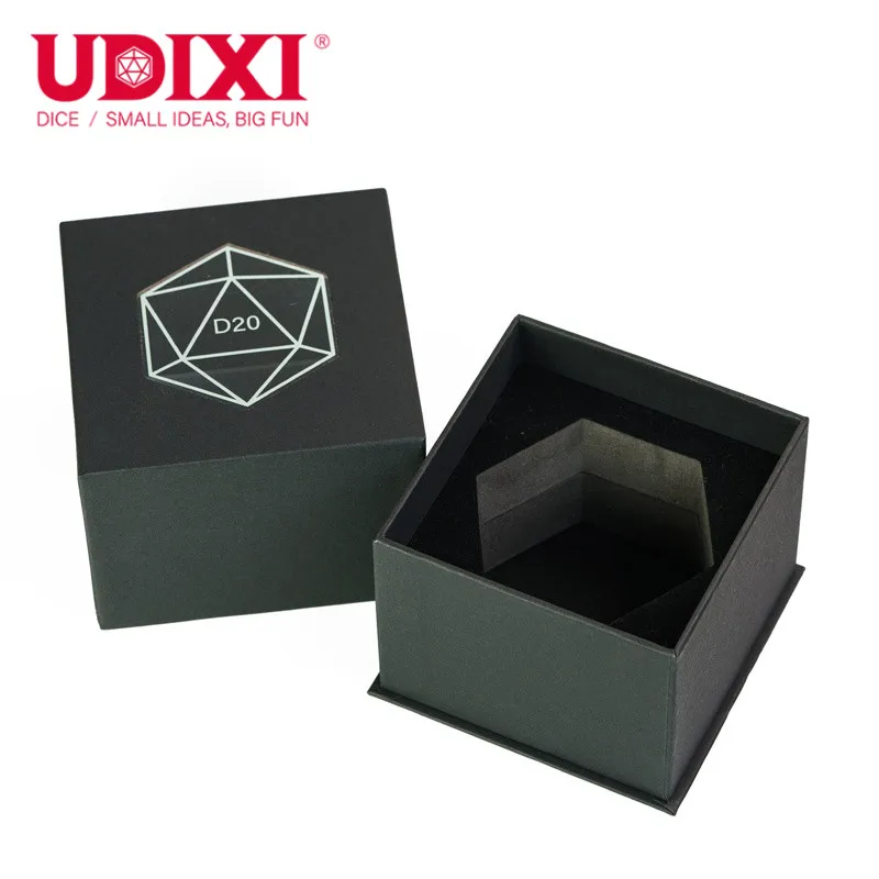 Udixi Custom 55 мм ролевая игра dnd D20 кости Подземелья и Драконы Skylight коробка из крафт-бумаги для костей