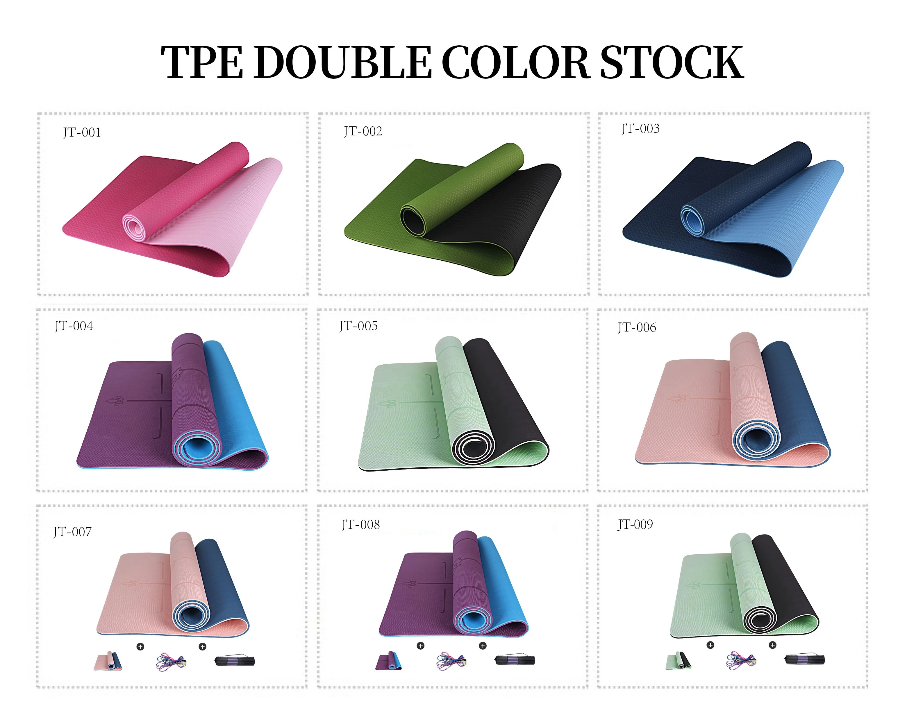 Jointop High Quality Yogamat Yoga TPE, Anti Slip Yoga Mat Custom Logo With Alignment-