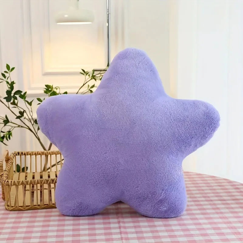 INS nordic stuffed star pillow soft mink plush toy cushion girl heart cream color star plush pillow