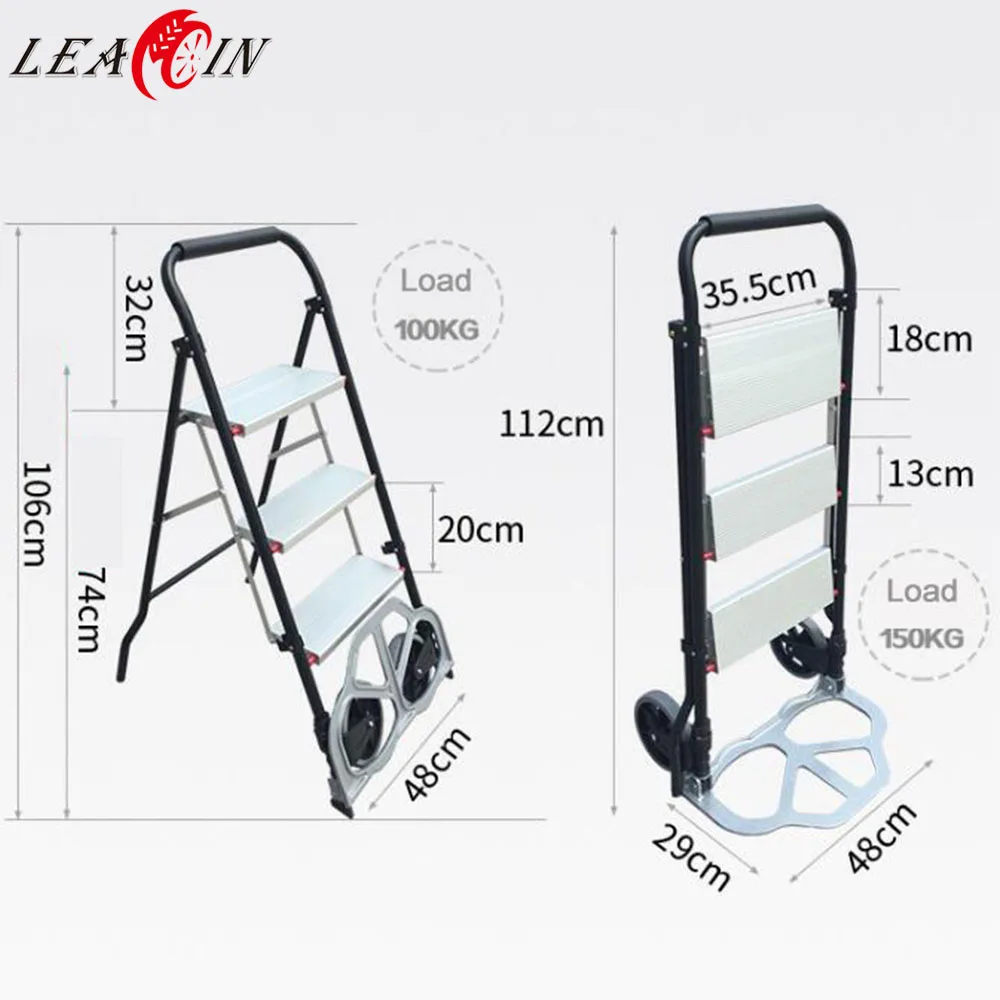 High quality foldable multi-purpose  foldable easy store step ladder