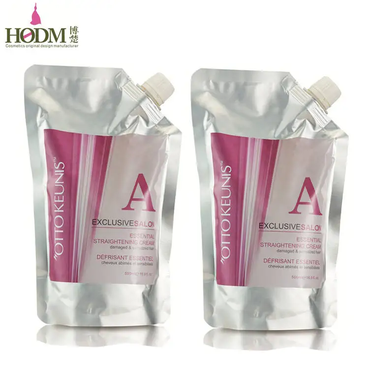500ml*2 Professional Manufacturer Hair Rebonding Cream Set Permanent Straighten Treatment Curly Hair Relaxer
