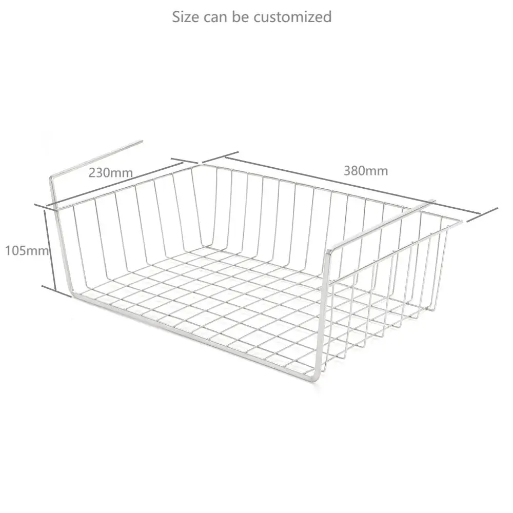 Wall Mounted Basket Cabinet Hanging Metal Wire Basket Rustic Farmhouse Decor Storage Organization Shelf