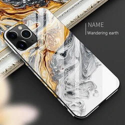 Luxury Tempered Glass Case for iPhone 13 Pro Max X XR XS Max 8 7 6 Plus Tempered Glass TPU Hard Marble Back Cover