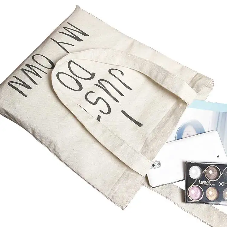 Wholesale  Custom Logo Plain  Shopping Cotton Cloth Tote Black Canvas Fabric Bag