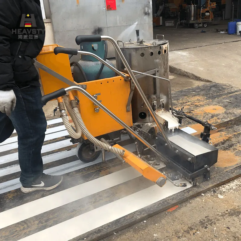 Thermoplastic Line Striping Solutions Hand Push Thermoplastic Road Line Marking Machine for Sale