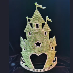 Розовая алмазная корона замка Изысканная Высококачественная для конкурса