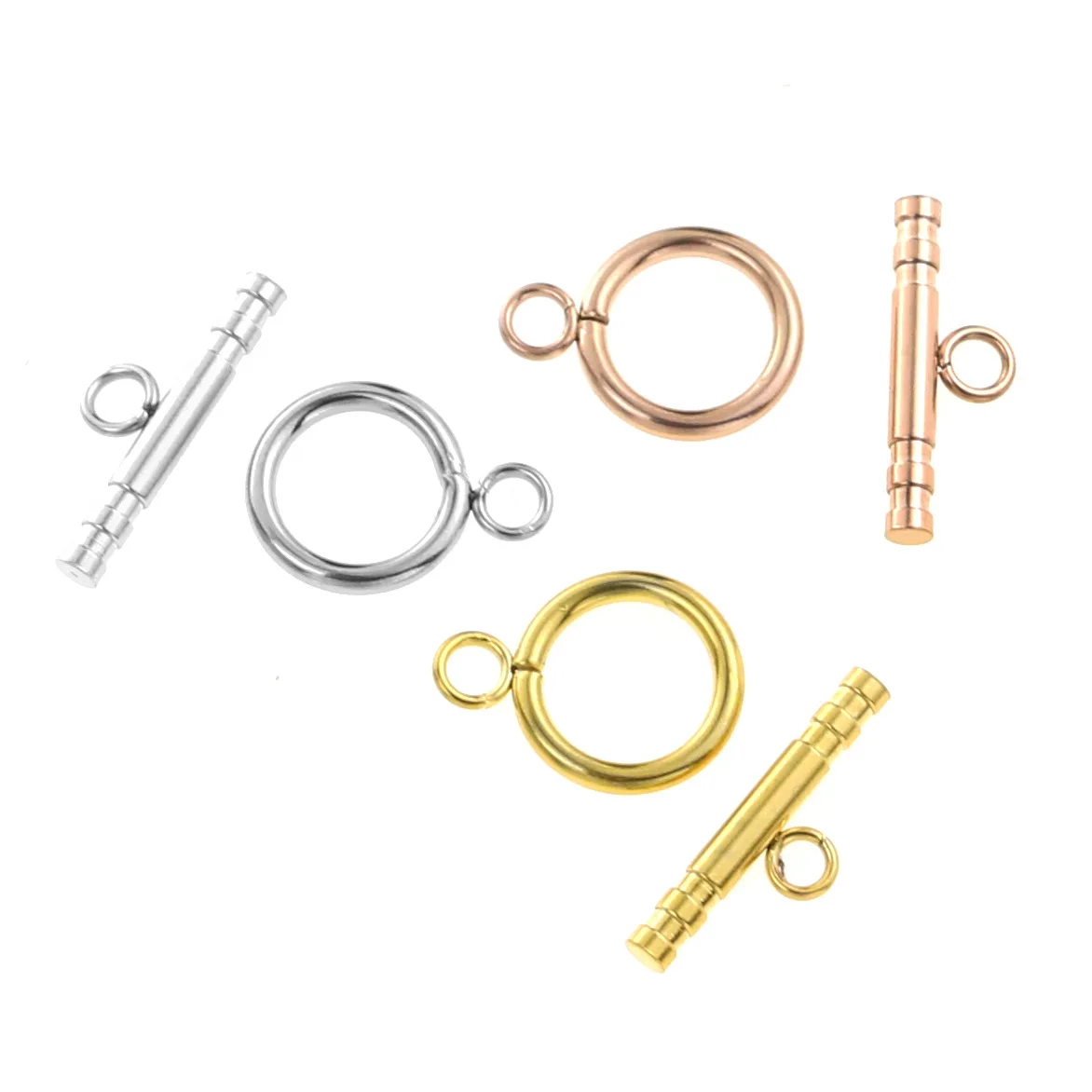 Stainless Steel OT Clasps Buckle Irregular Curved Toggle Clasp Connectors for Bracelet Necklace DIY