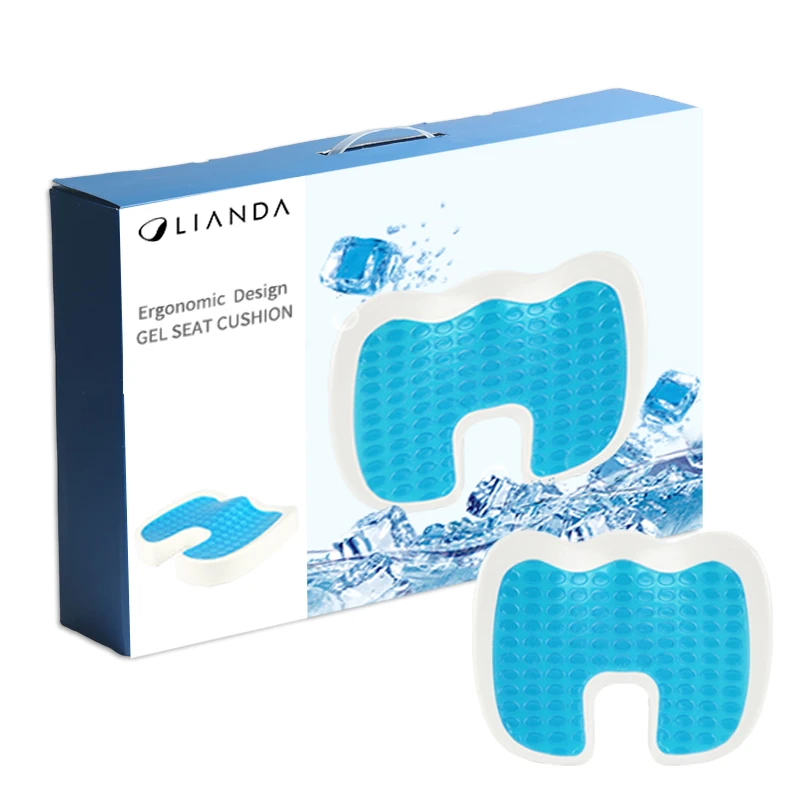 Office gel enhance skidproof orthopedic comfort coccyx memory foam cooling adult car seat cushions