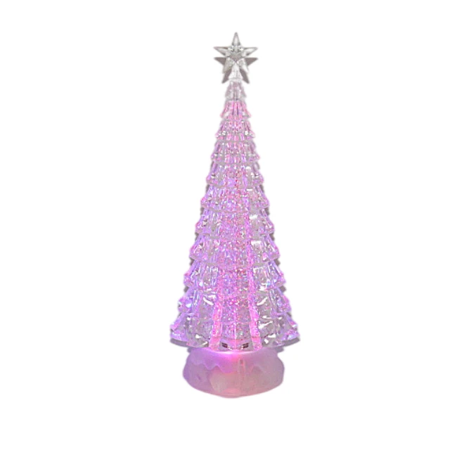 Newest Style Beautiful Handmade 12*12Cm Glass Tree Crafts Home Decorations Christmas Tree With Led Light tree