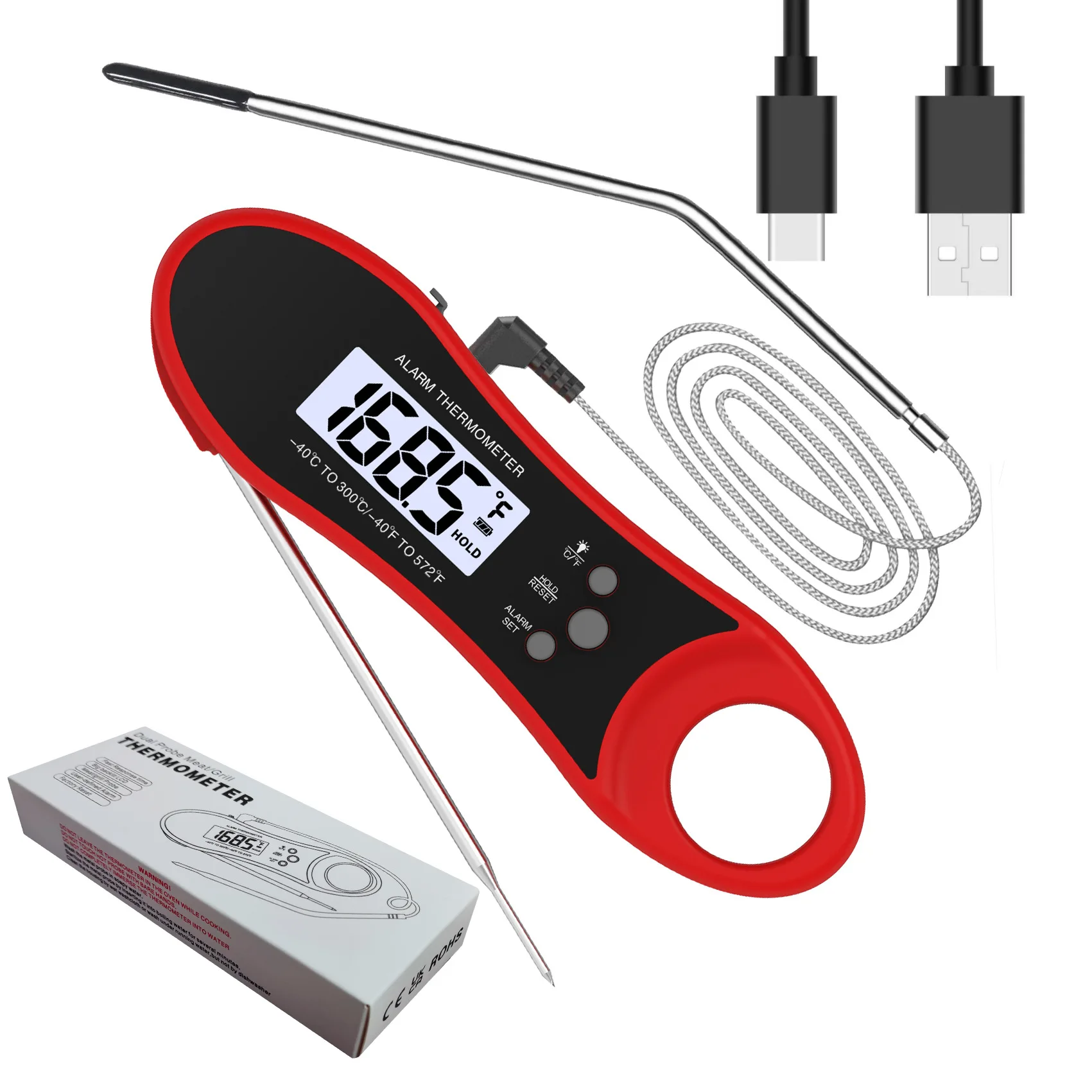 Newly Kitchen External Probe Meat Thermometer Food Instant Digital Thermometer