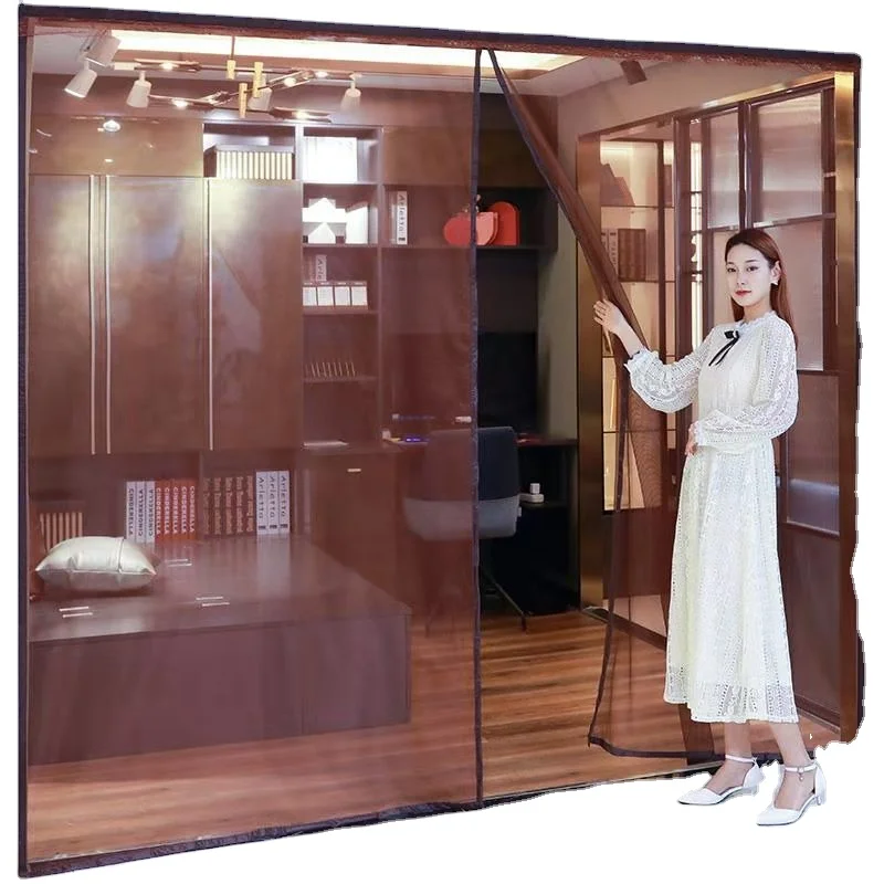 
FREE SAMPLE 240*250CM Magnetic Screen Door With Heavy Duty Mesh Curtain Frame 