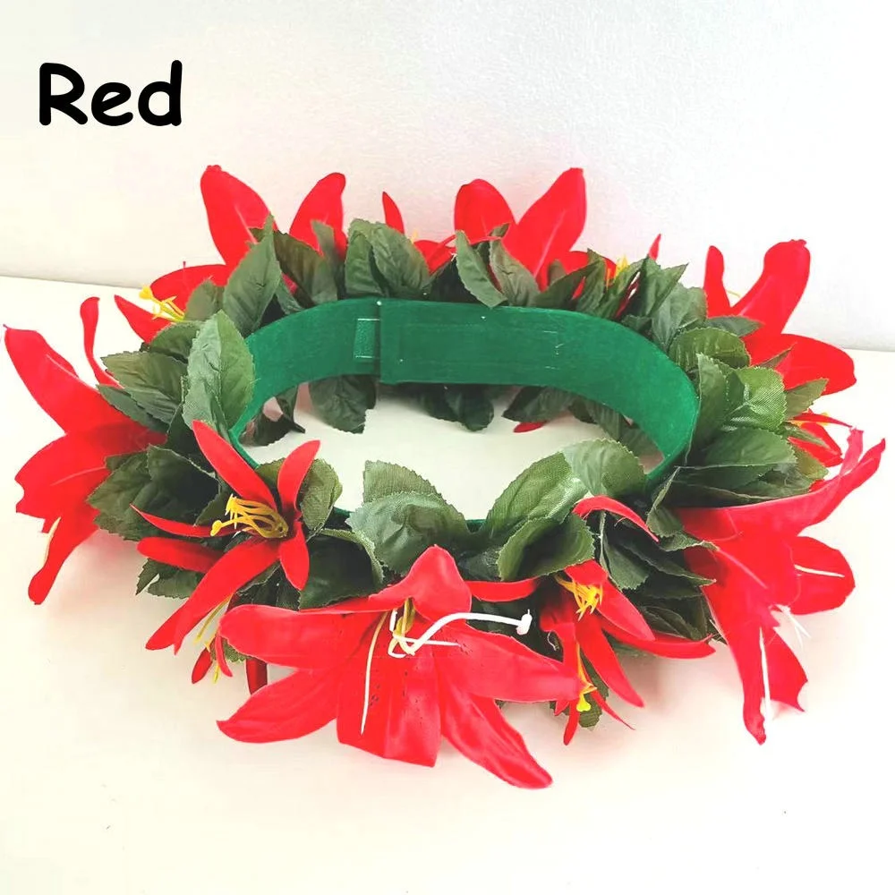 Fabric Floral Headband Artificial Tropical Plumeria Island Frangipani Tiare Hibiscus Pin Comb Dancing Party