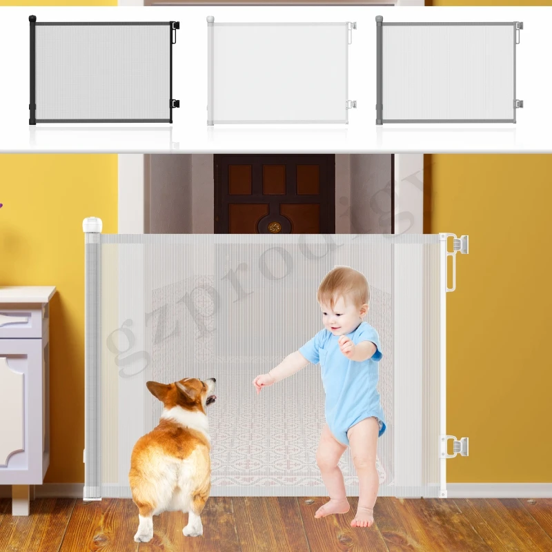 Prodigy SG018 Drilling-Free Retractable Baby Gate Pet Gate for Stairs for Safe Pet Containment