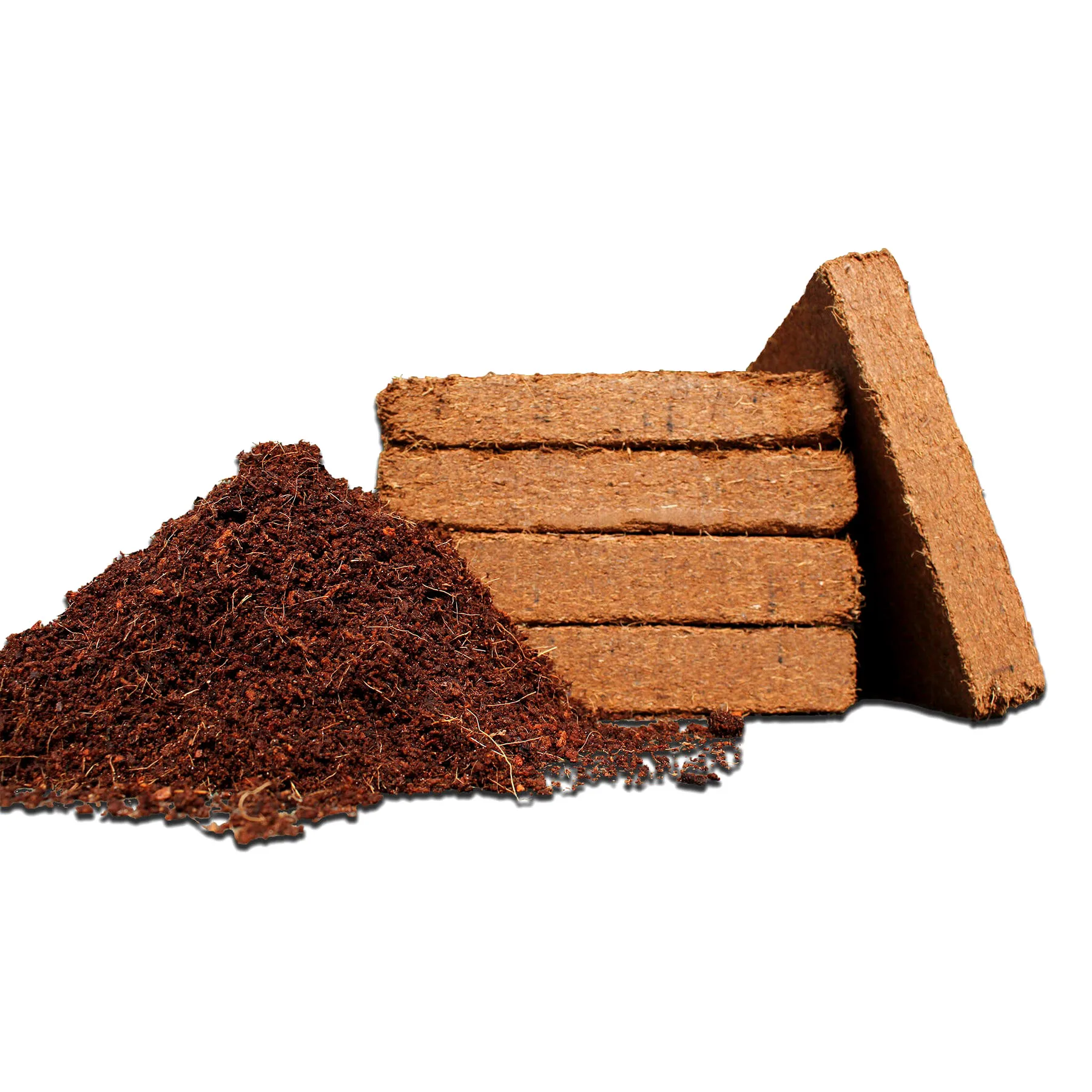 Moss Mix Shell Husk Fiber Compressed Block Brick 11lbs 5KG Coconut Coco Coir Peat