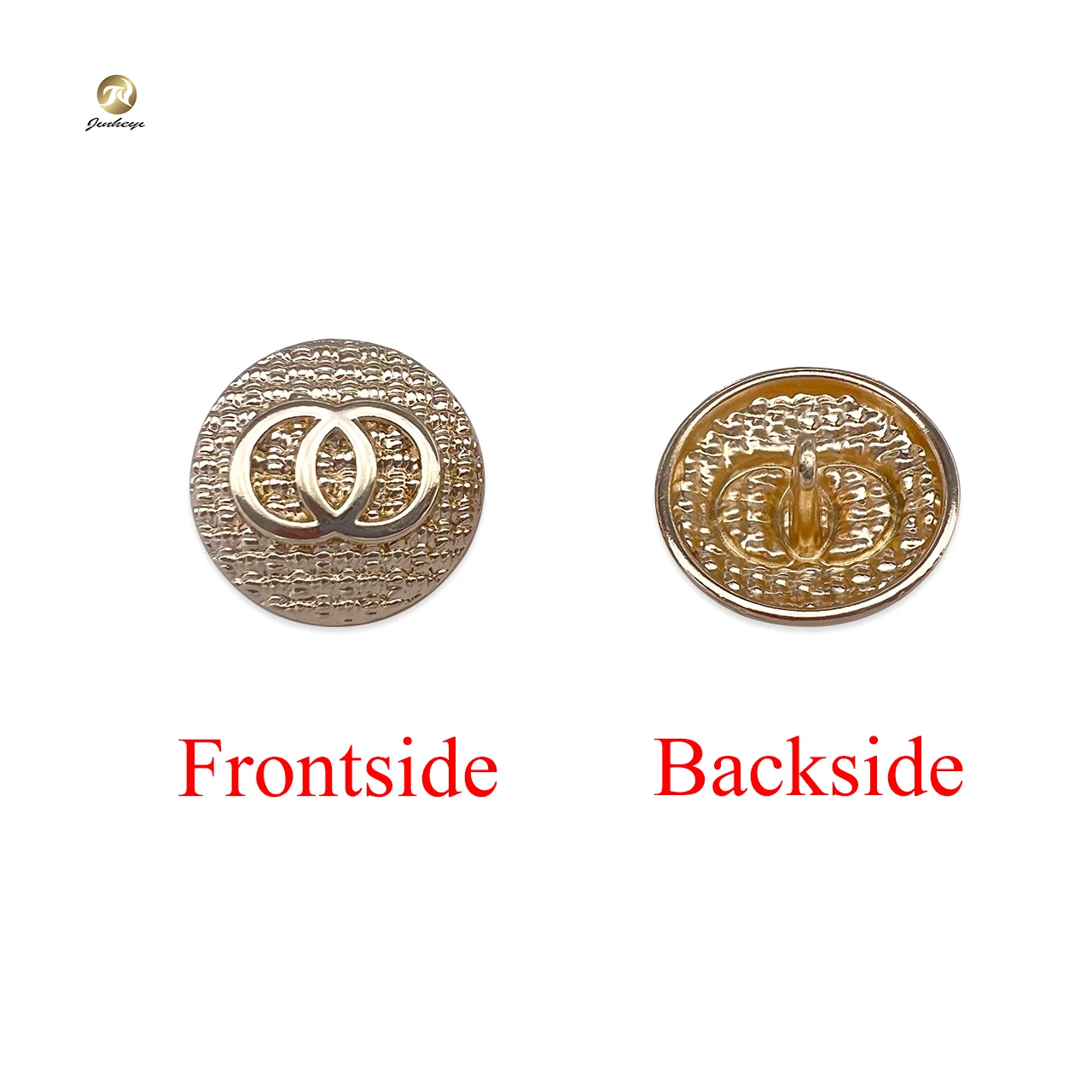 Garment Accessories Custom Cc Style Luxury 20 Mm Metal Blazer Button Golden Metal Button For Coat
