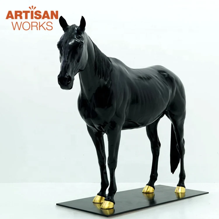 custom lucky arabian horse sculpture fiberglass life size horse statue