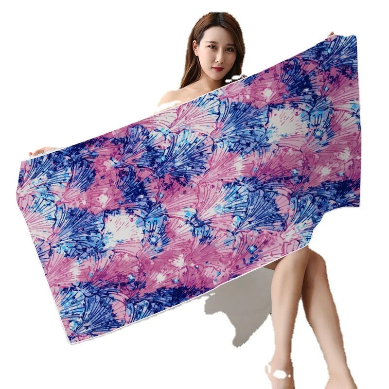 Oversized Super Absorbent Sand Free Thick Microfiber Cool Swim Modern Colorful Adults Men Women Kids Custom Beach Towel