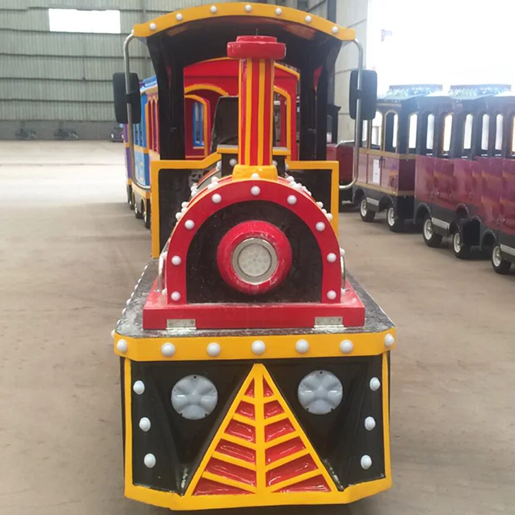 Best selling latest commercial handmade battery powered amusement park rides mini sightseeing trackless train for sale