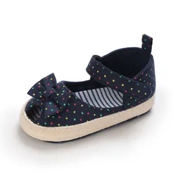 EVERTOP full cotton canvas printing non slip sole summer baby sandal shoes newborn girl shoes