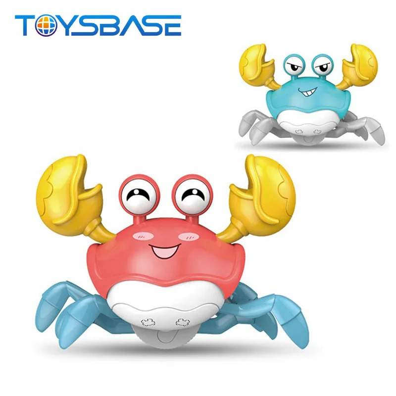 Cartoon Plastic Voice Control Projection Light Music Electric Crab Induction Toy